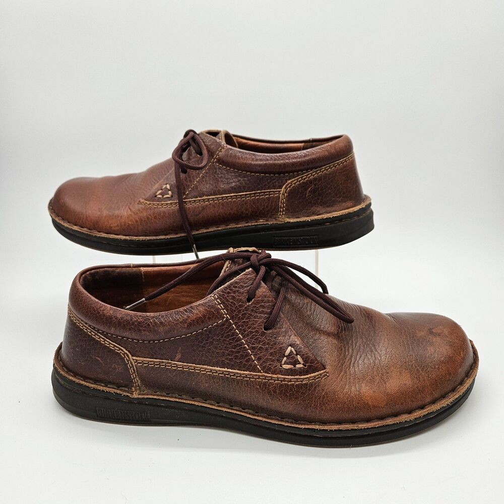 BIRKENSTOCK 37 MEMPHIS Oxford Brown Lace Closed Toe Leather Shoes Women's 6/6.5
